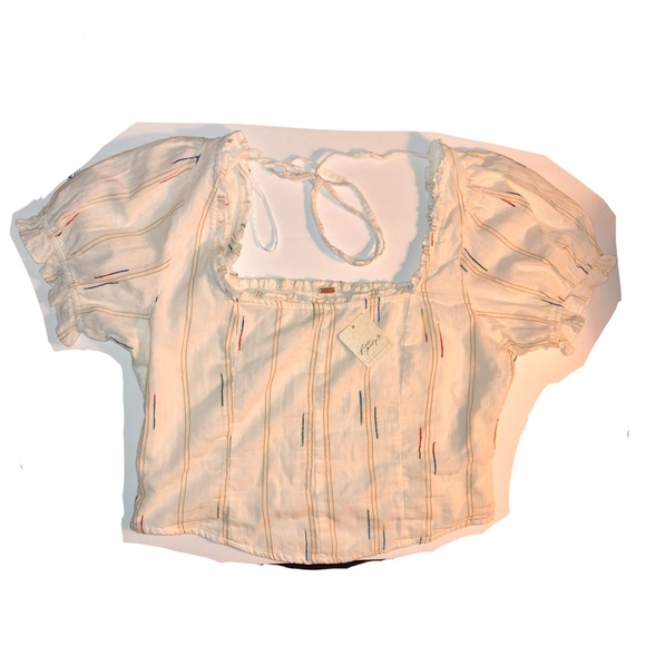 NWT Free People Seratonin Corset Top Ivory (size L) - Picture 4 of 13